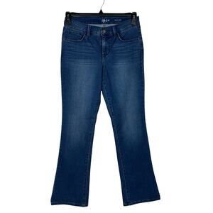 Style & Co SZ 2 Boot Leg Bootcut Jeans Mid-Rise Stretch Pockets Zip-Fly Blue